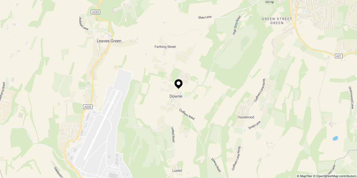 Approximate location of Standard Road, Downe, Orpington, Greater London, BR6 7HJ